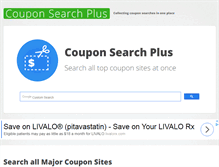 Tablet Screenshot of couponsearchplus.com